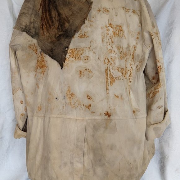 Jacket- upcycled and ecodyed with plants and rust. Size 3x - Picture 2 of 6